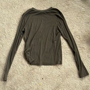 An olive green long sleeve perfect for winter